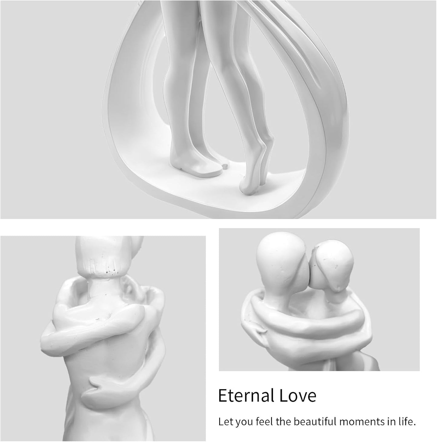hplifi Embracing Figurines Kissing Couple Figurine Wedding Anniversary NEW