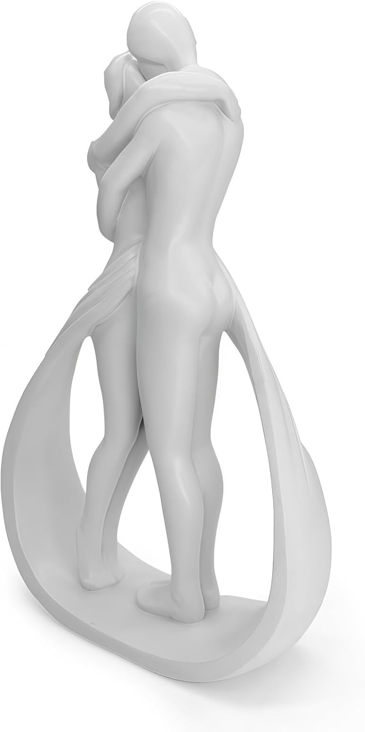 hplifi Embracing Figurines Kissing Couple Figurine Wedding Anniversary NEW