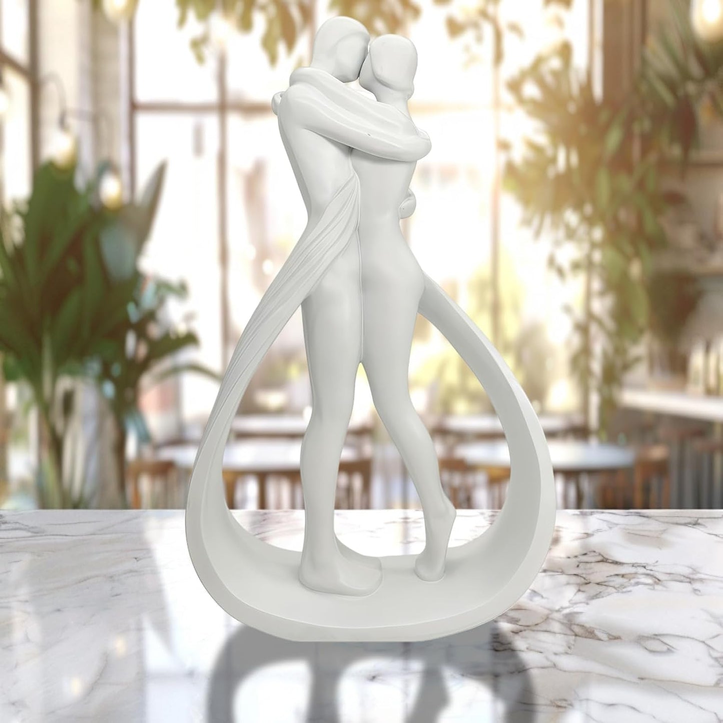 hplifi Embracing Figurines Kissing Couple Figurine Wedding Anniversary NEW
