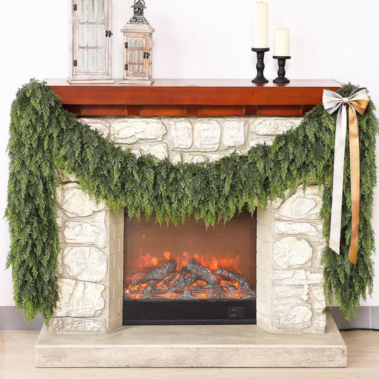 Realistic Artificial Garlands Green Cedar Garland with 238 Lifelike NEW