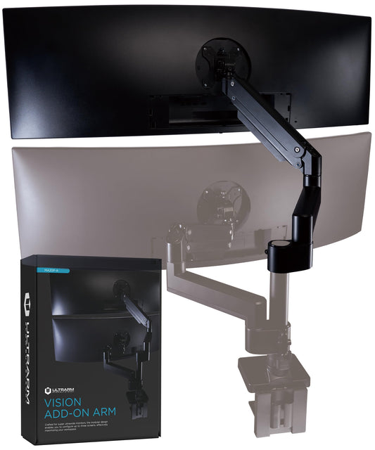 ULTRARM Heavy Duty Black Monitor Mounting Arm Accessory for Desktops NEW