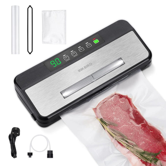 Inkbird Food Vacuum Sealer Machine Sealing Time Display Strong Suction DEMO