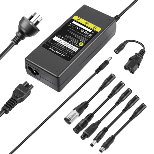 Universal 6-in-1 Scooter Charger Adapter for Electric Scooters - Black DEMO