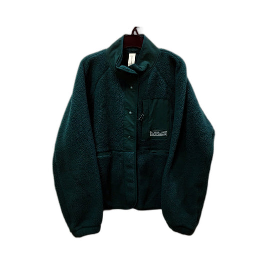 Lorna Jane Jacket Unisex Dark Green Fleece Zip Size L