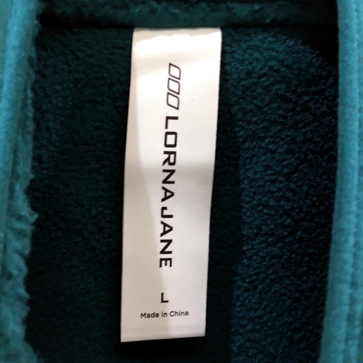 Lorna Jane Jacket Unisex Dark Green Fleece Zip Size L