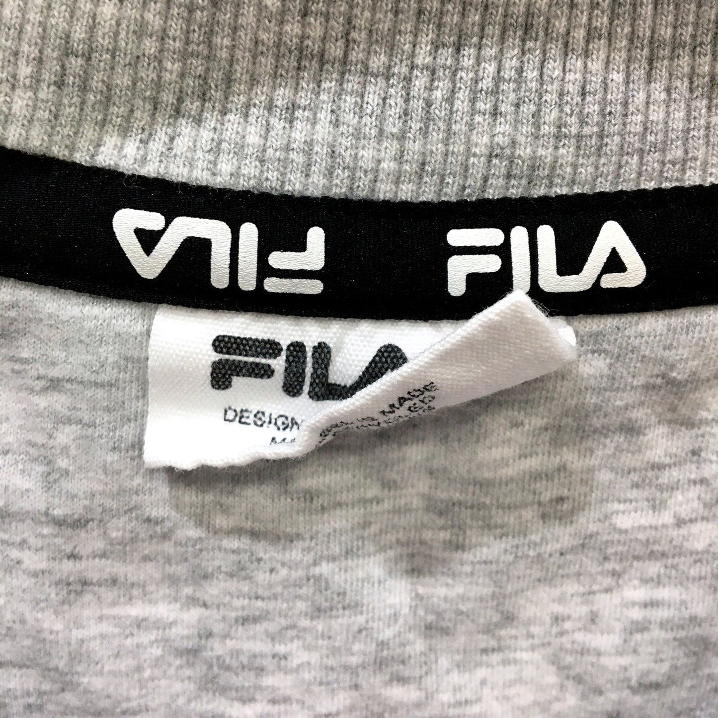 Fila Womens Gray Pullover Sweatshirt Casual Comfortable Cotton Blend Size 14