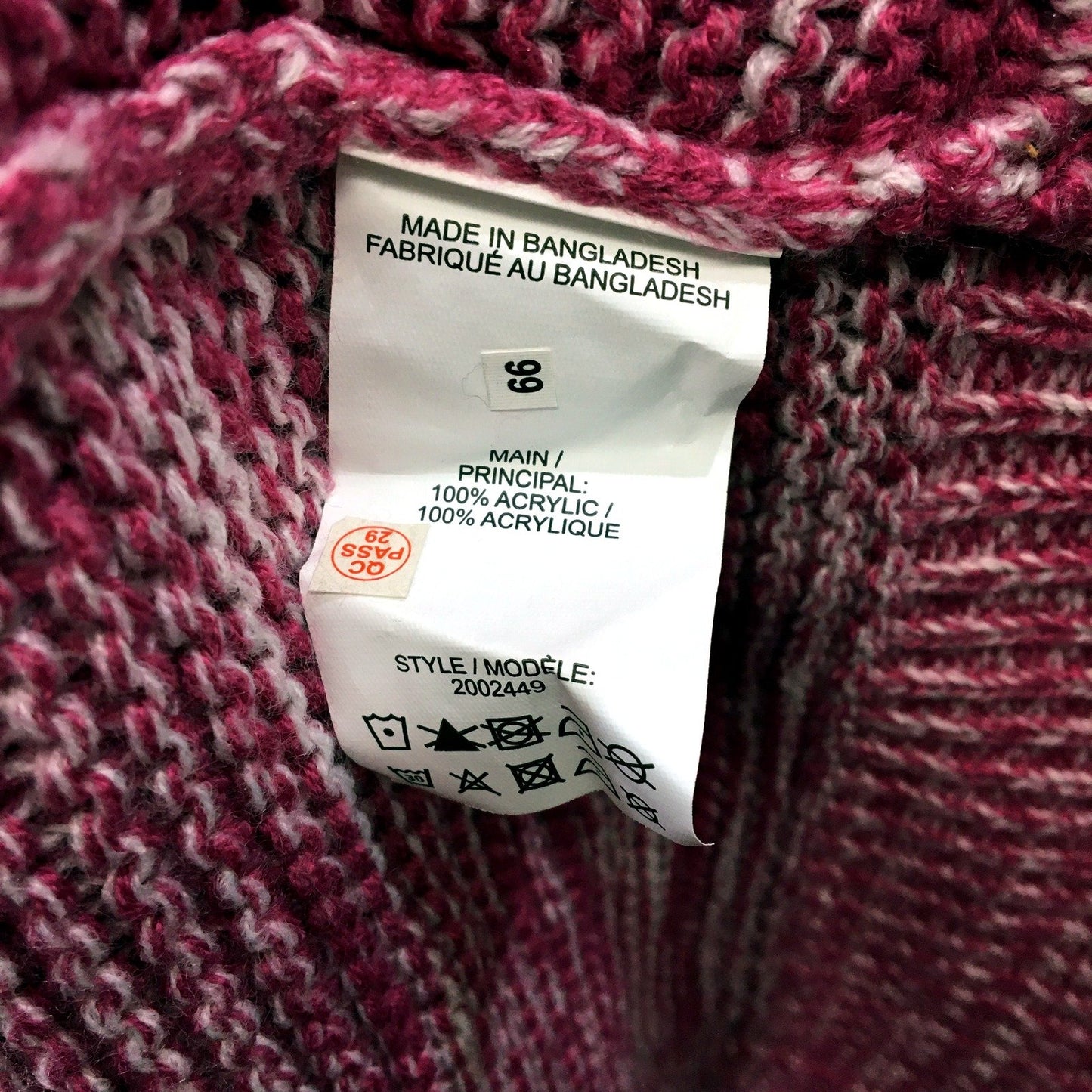Millers Womens Striped Open Front Cardigan Sweater Pink Gray Loose Fit Size XXL