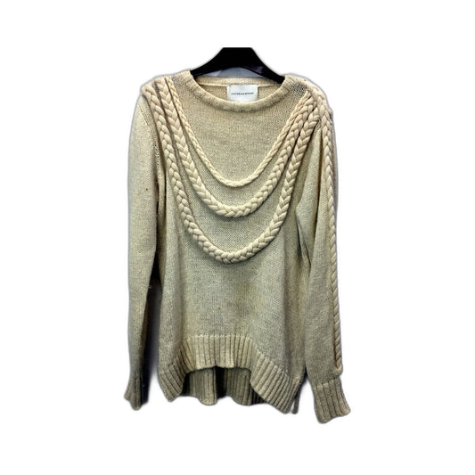 Victoria & Woods Womens Chunky Cable Knit Pullover Sweater Cream Size 0