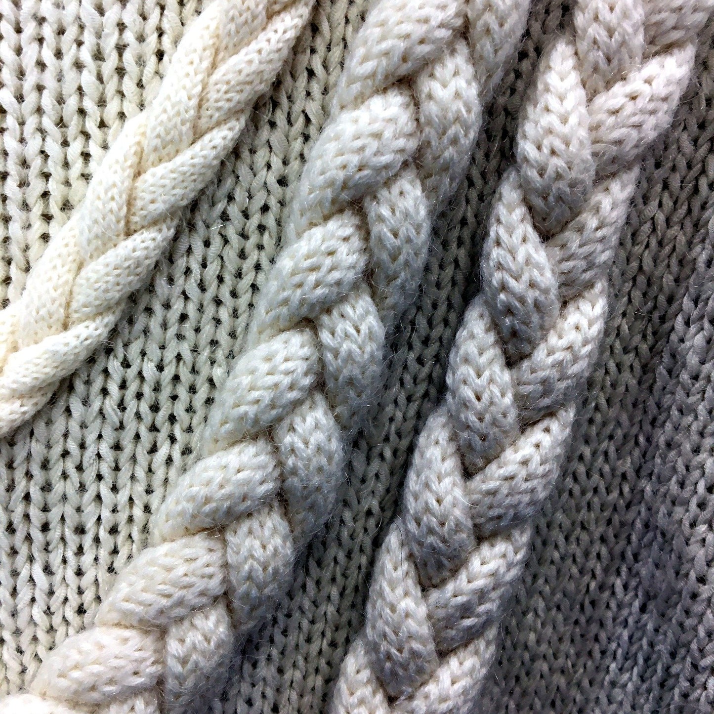 Victoria & Woods Womens Chunky Cable Knit Pullover Sweater Cream Size 0