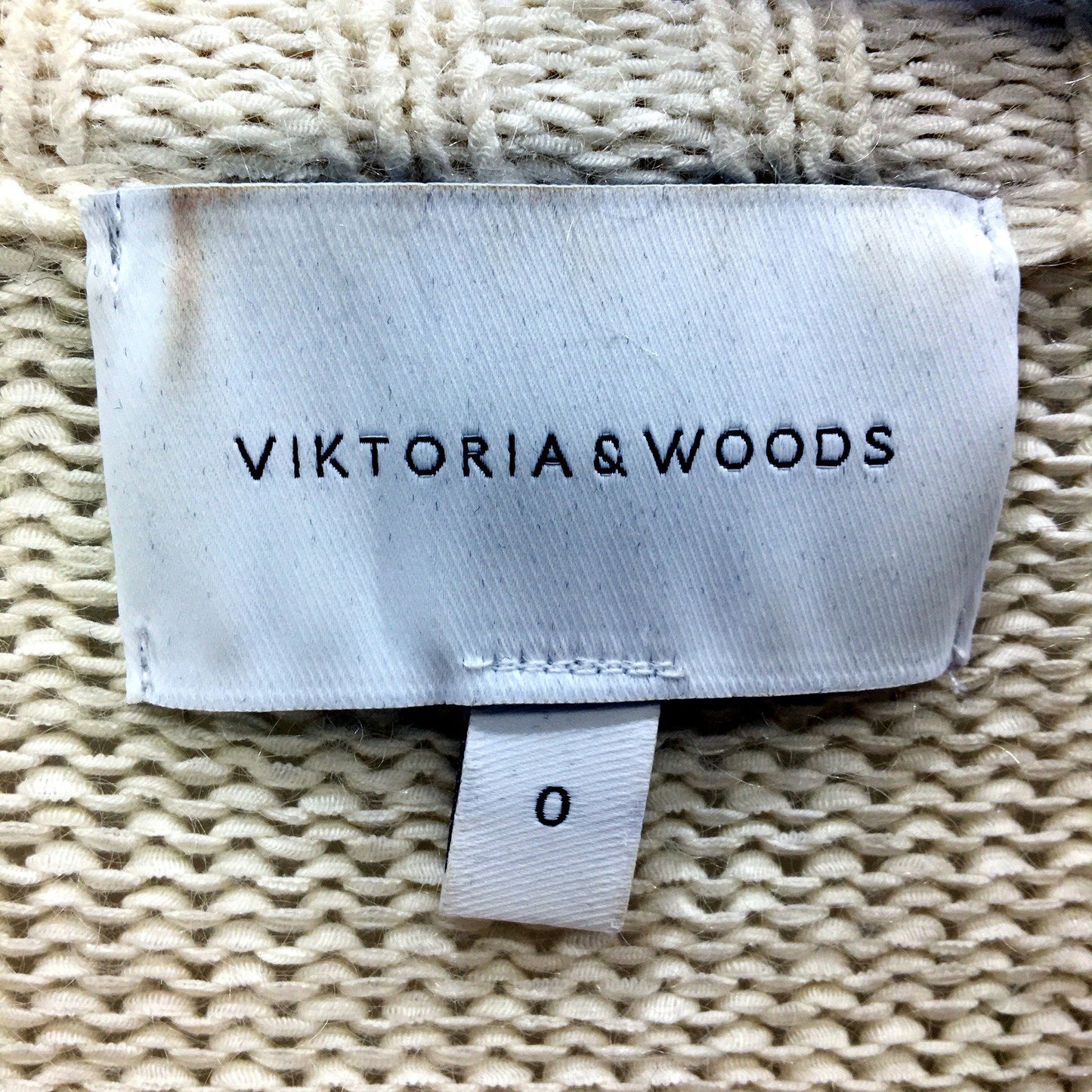 Victoria & Woods Womens Chunky Cable Knit Pullover Sweater Cream Size 0