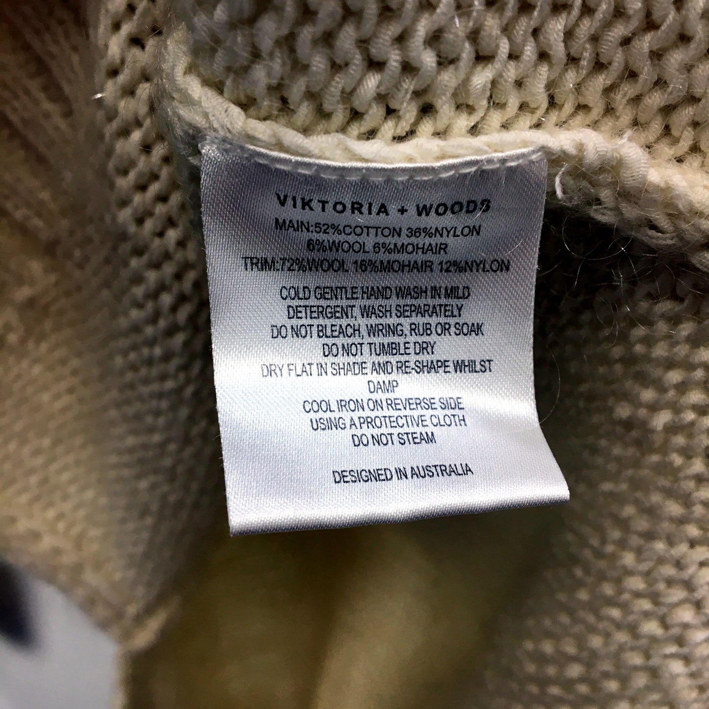 Victoria & Woods Womens Chunky Cable Knit Pullover Sweater Cream Size 0