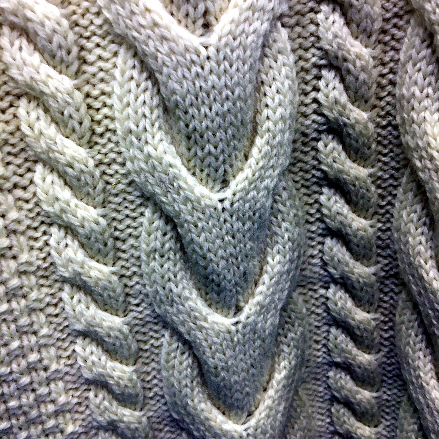 Original Aran Co. Womens Cable Knit Button-Down Sweater Light Yellow Size M