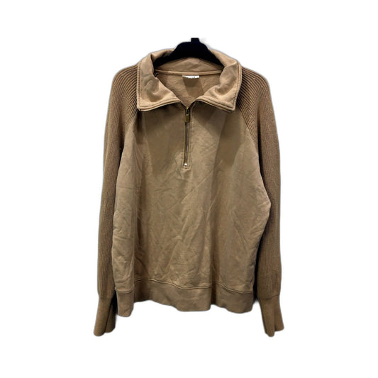 Seed Heritage Womens Pullover Sweatshirt Tan Casual Cotton Blend Size L