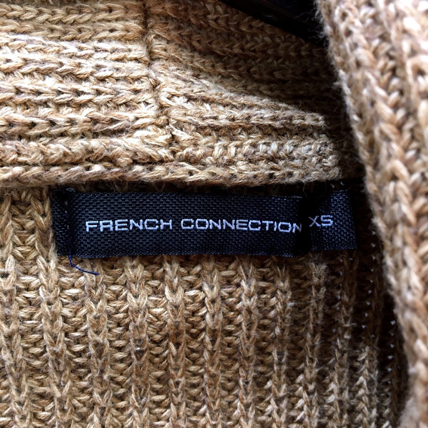 French Connection Womens Cotton Knit Button-Down Sweater Brown Size XS NEW
