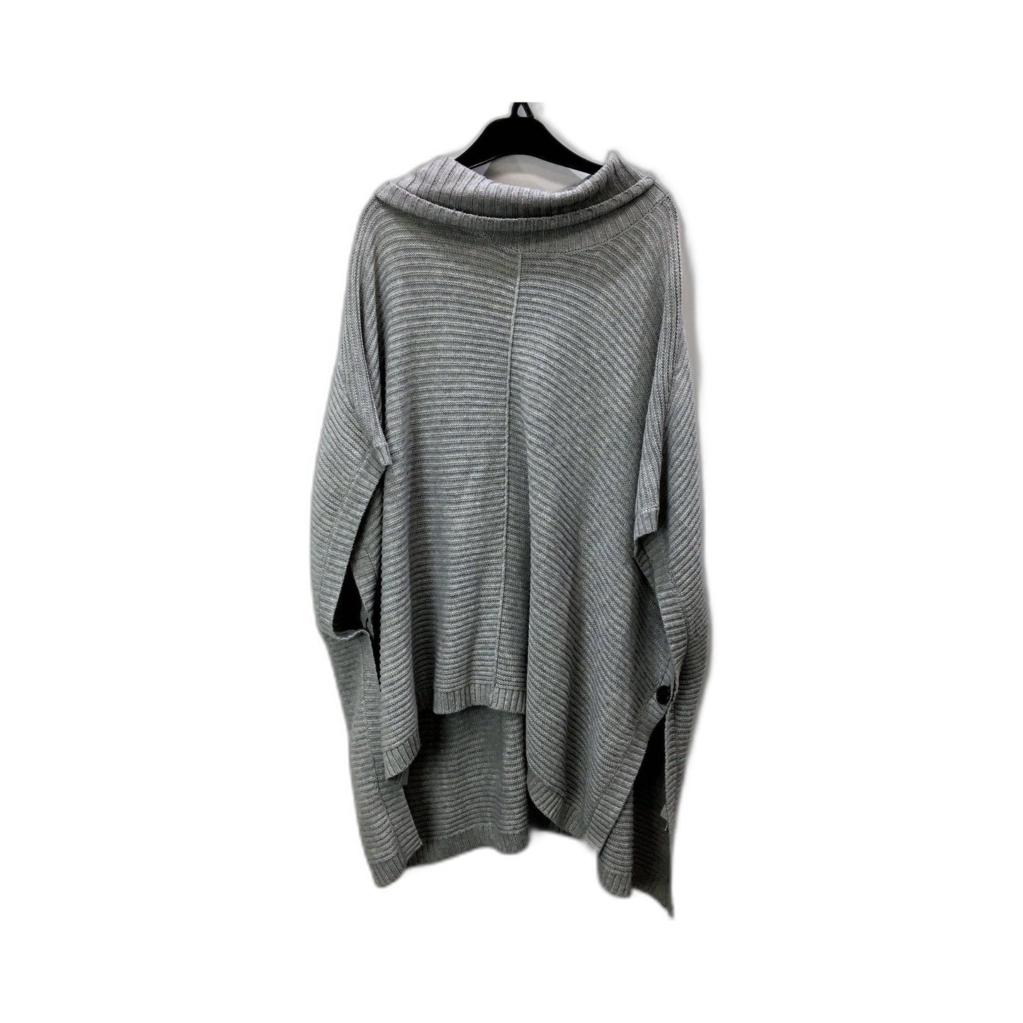 Regatta Womens Pullover Poncho Gray Knit Wool Viscose Polyester Size L/XL