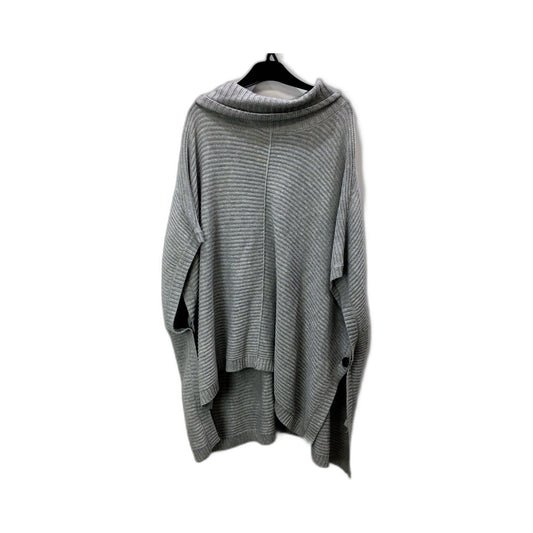 Regatta Womens Pullover Poncho Gray Knit Wool Viscose Polyester Size L/XL
