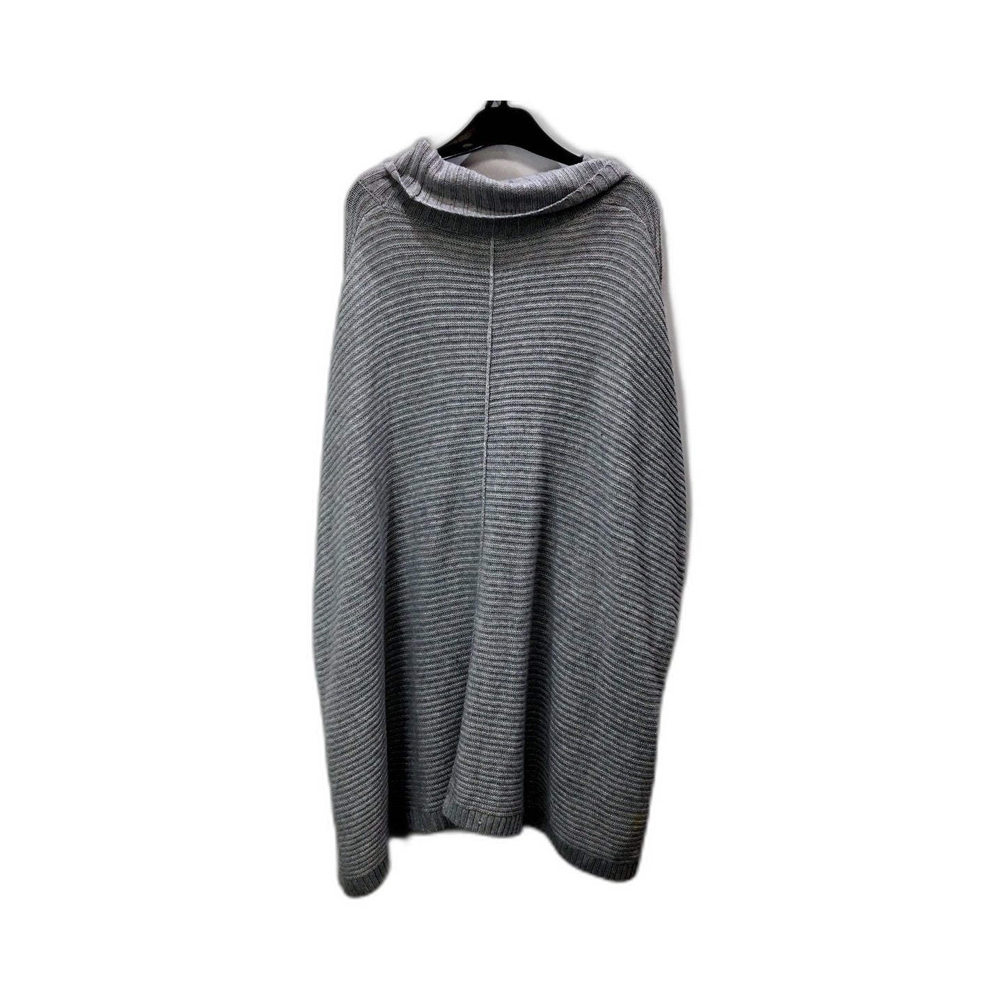 Regatta Womens Pullover Poncho Gray Knit Wool Viscose Polyester Size L/XL