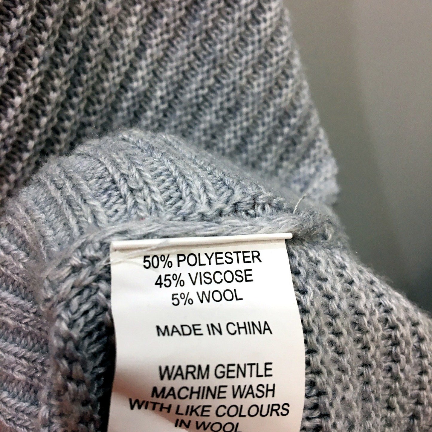 Regatta Womens Pullover Poncho Gray Knit Wool Viscose Polyester Size L/XL