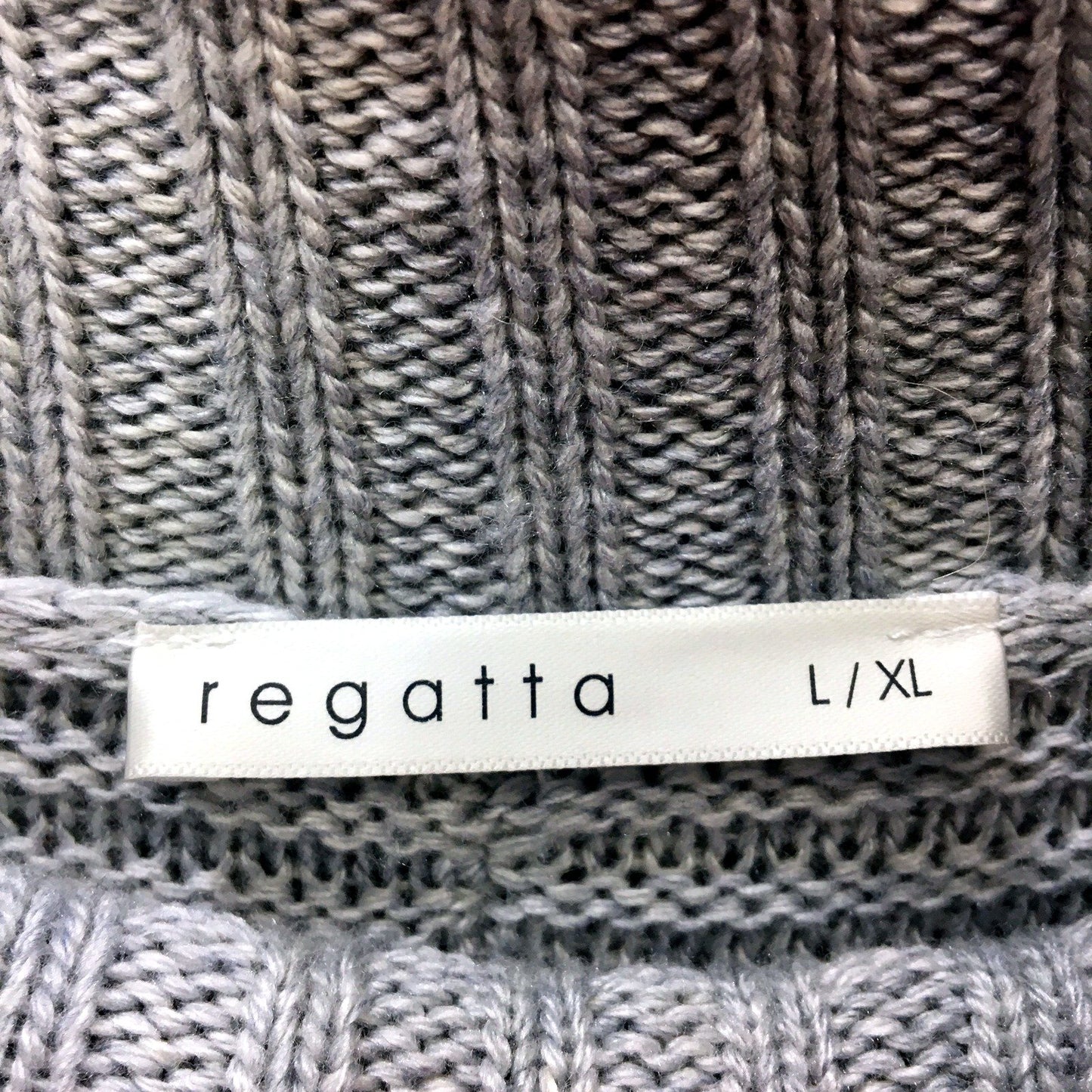 Regatta Womens Pullover Poncho Gray Knit Wool Viscose Polyester Size L/XL
