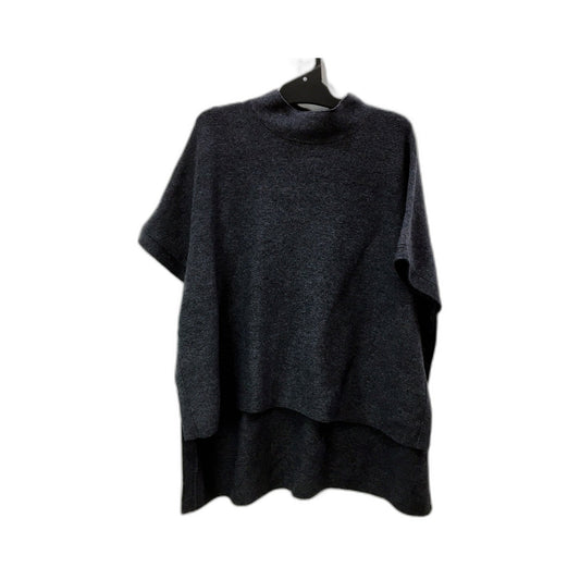 ELK Womens Oversized Charcoal Gray One Size Cozy Poncho