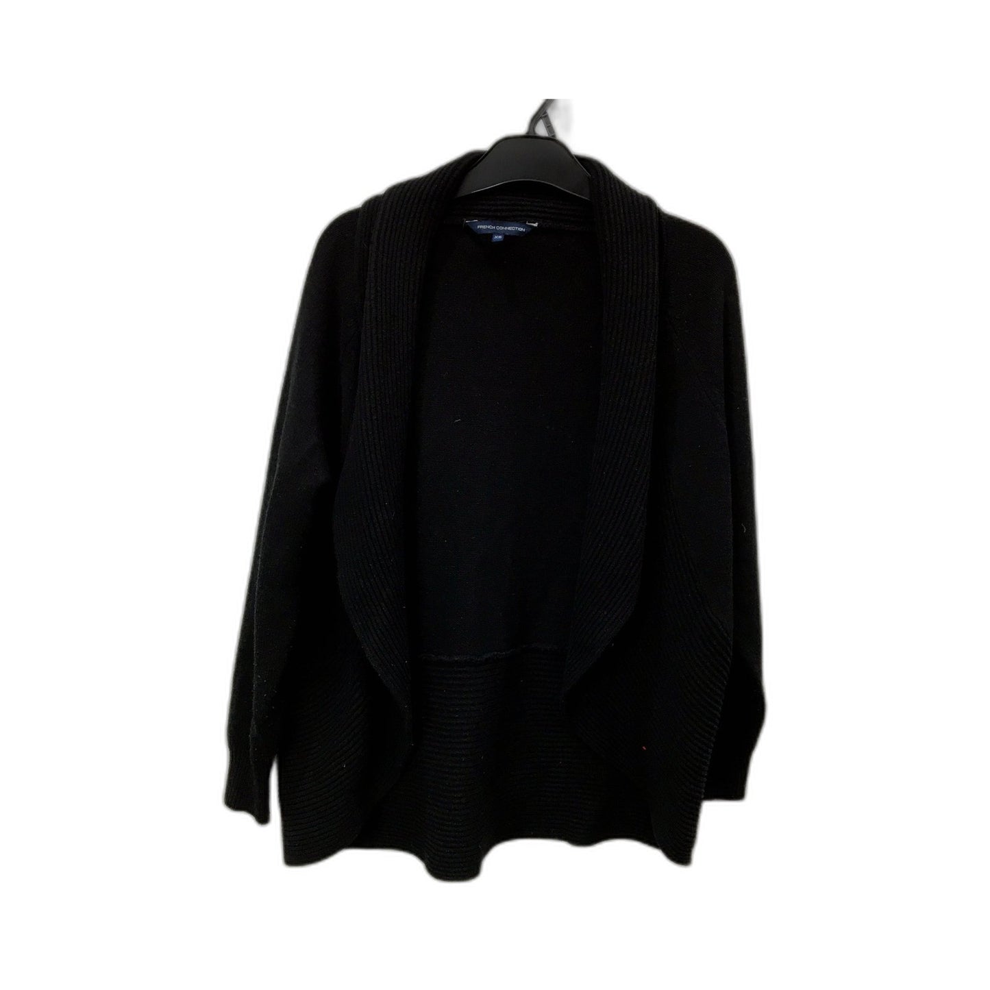 French Connection Womens Ribbed Knit Black Cardigan for XS Size