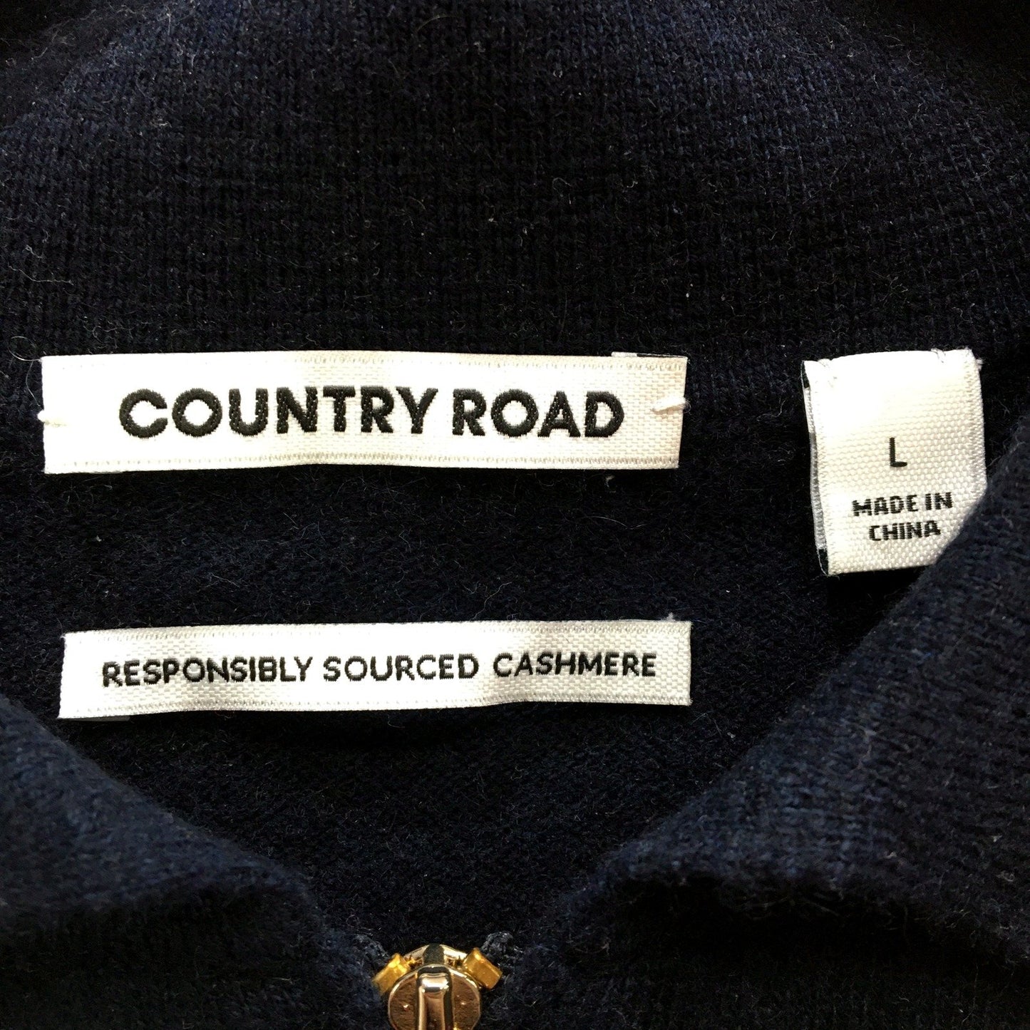 Country Road Womens Navy Blue Cozy Knit Pullover Sweater Jumper