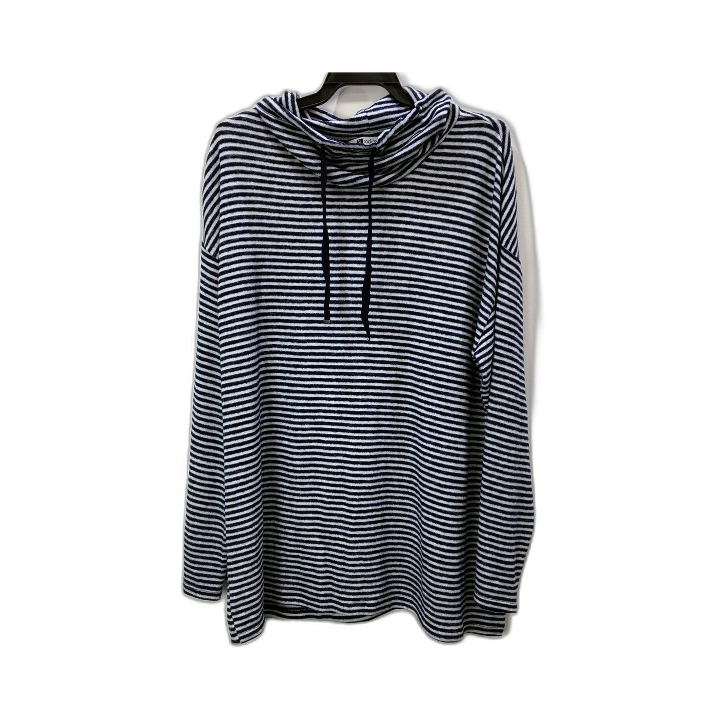 Rockmans Womens Navy and White Striped Pullover Sweatshirt in XL Size