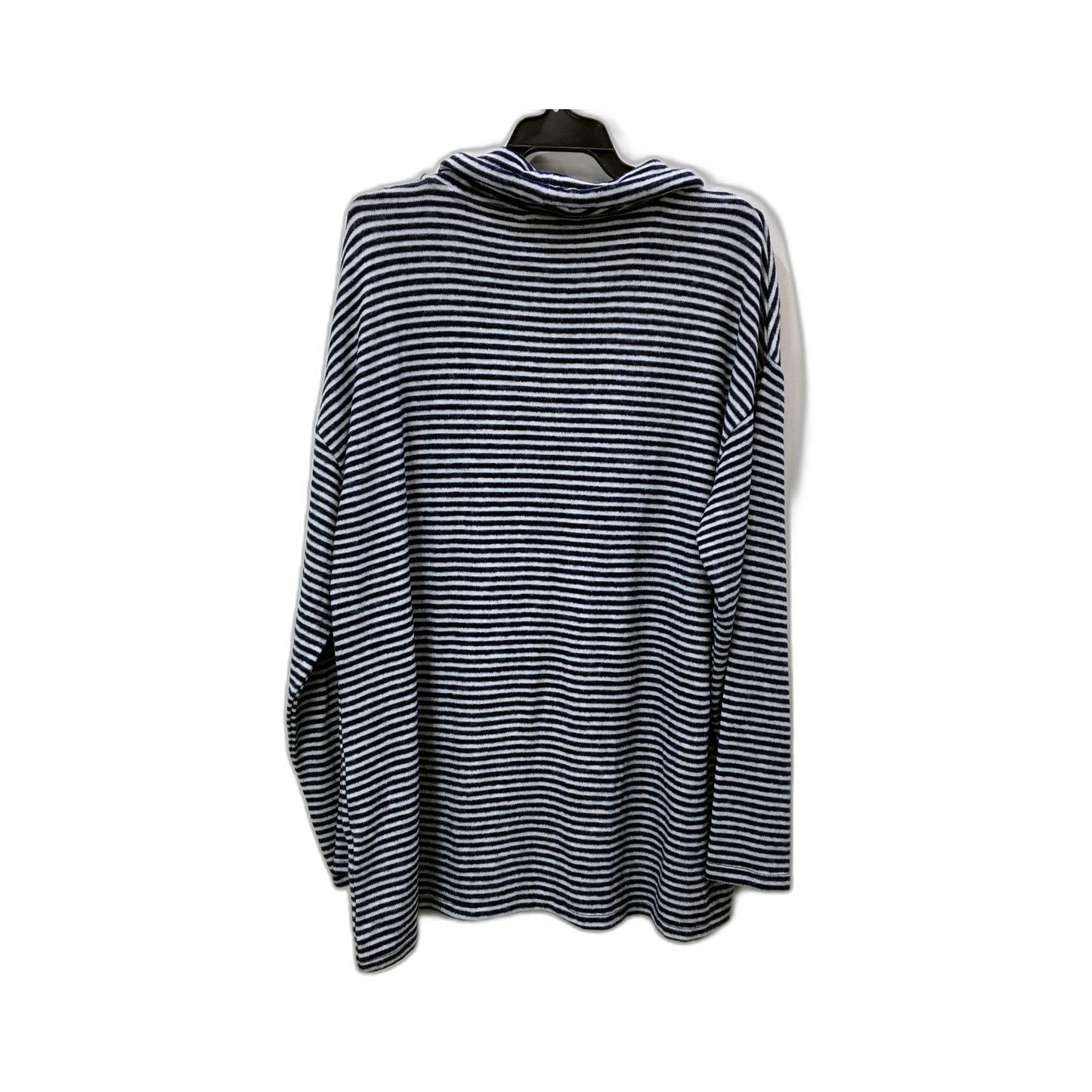 Rockmans Womens Navy and White Striped Pullover Sweatshirt in XL Size