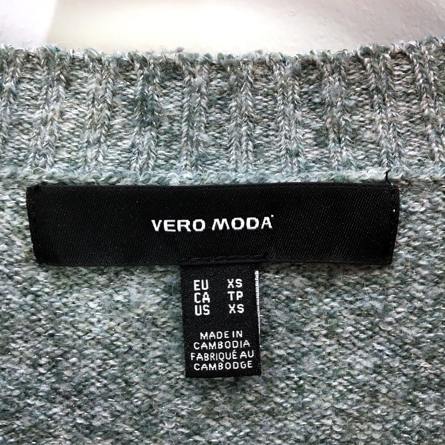Vero Moda Womens Gray Pullover Sweater in Recycled Polyester, XS Size