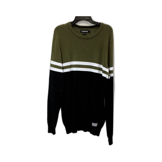 Connor Mens Colorblock Pullover Sweatshirt Olive Multi Color Size S