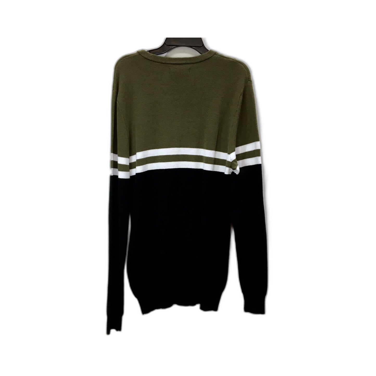 Connor Mens Colorblock Pullover Sweatshirt Olive Multi Color Size S