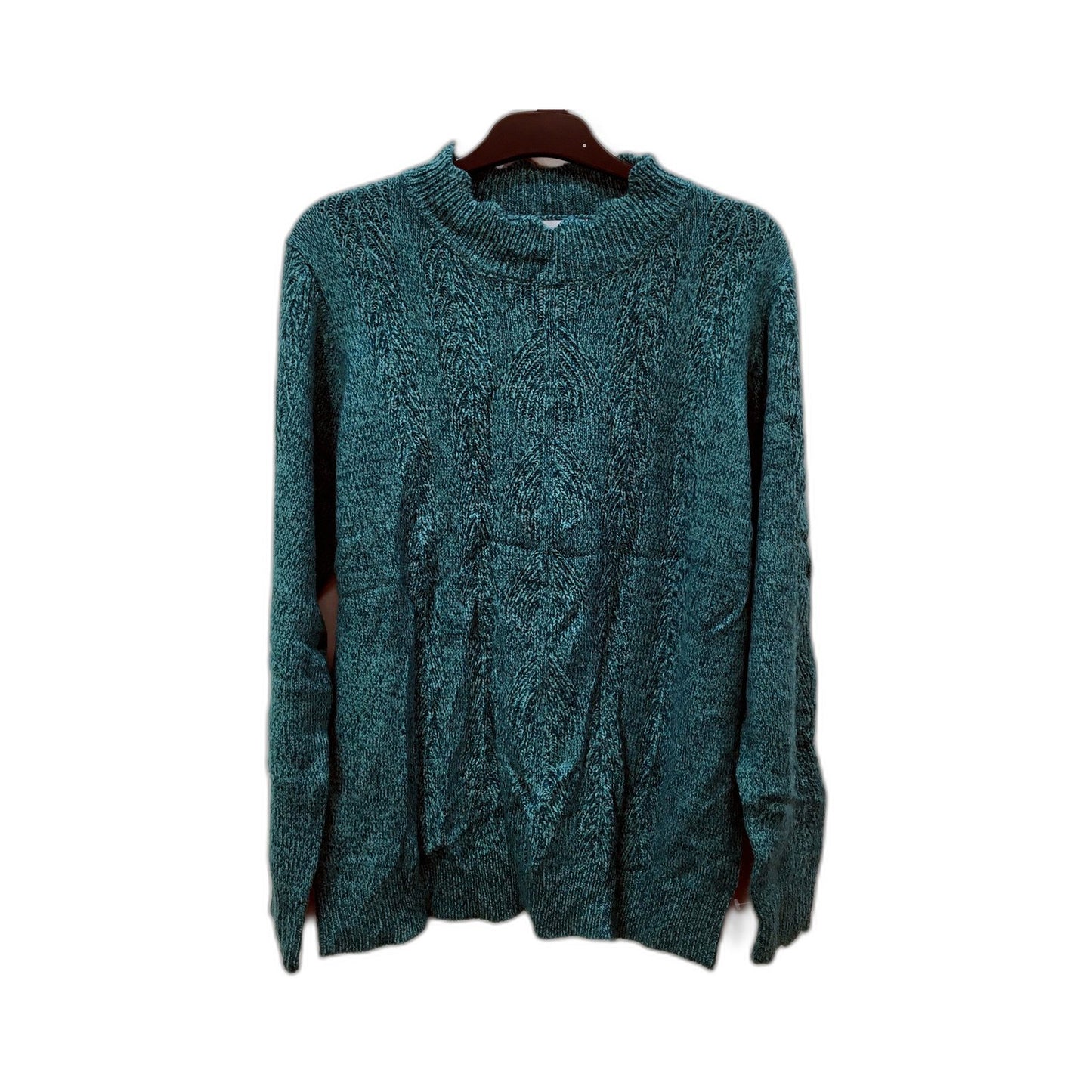 Honour Womens Teal Pullover Acrylic Knit Comfortable Sweater Size 14 NEW