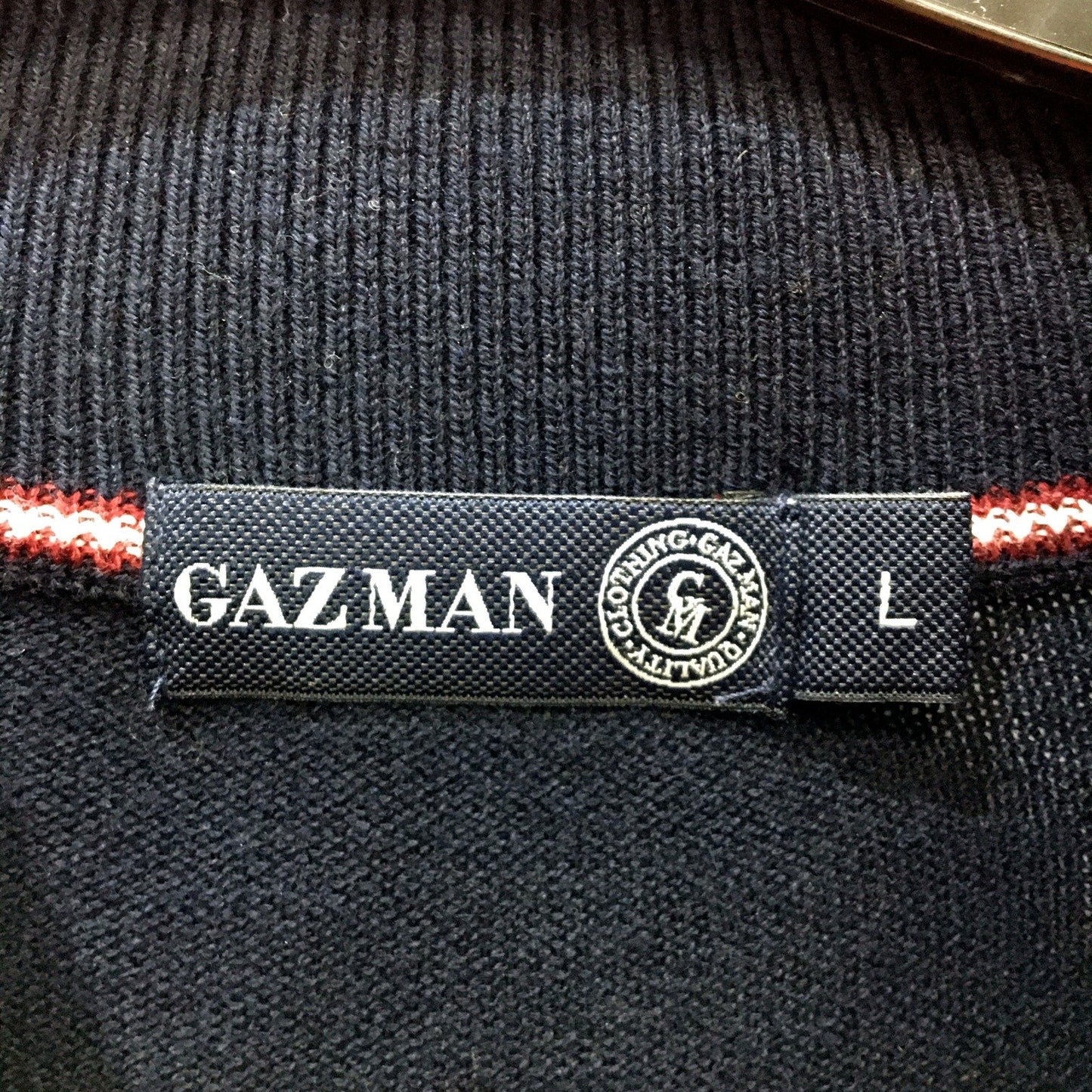 Gazman Mens Pullover Sweater Black Comfortable Warm Knit Casual Size L