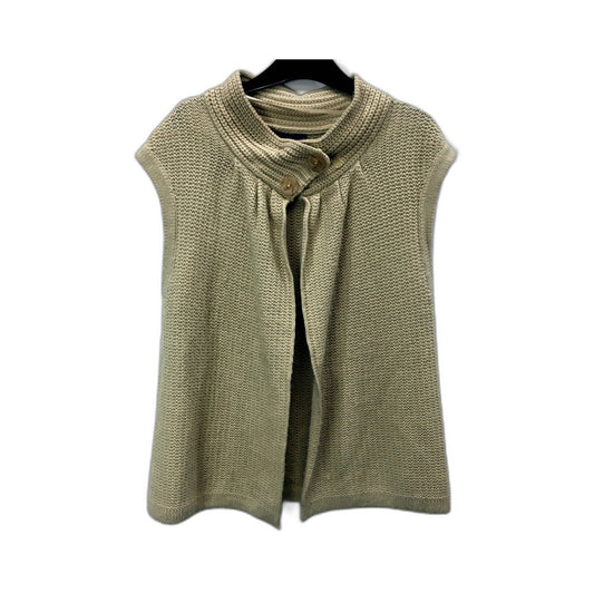 Suzanne Grae Womens Cowl Neck Button Pullover Sweater in Beige, Size M