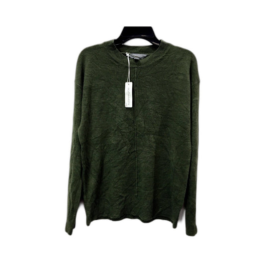 Suzannegrae Womens Acrylic Crew Neck Pullover Sweater in Khaki, Size XXS NEW
