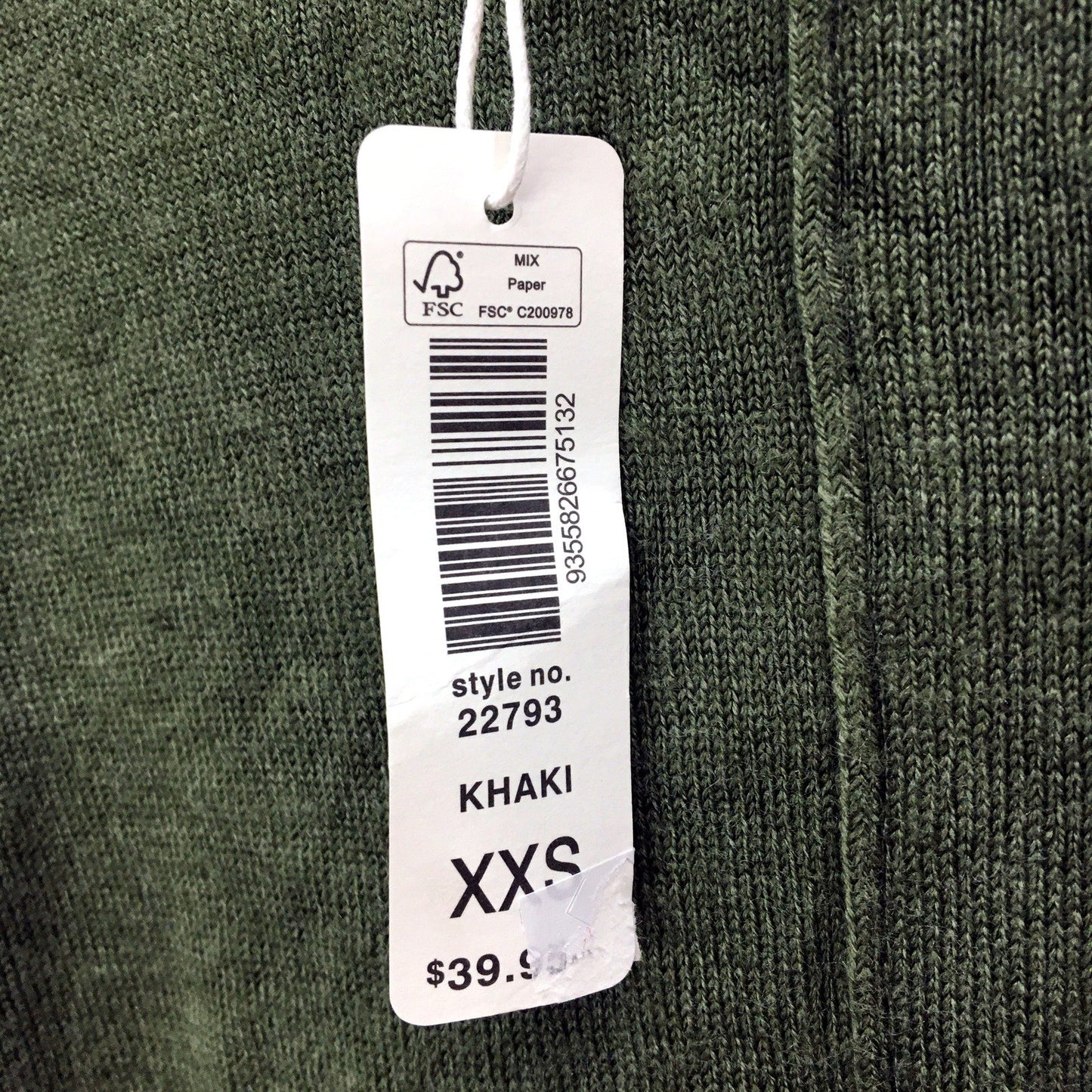 Suzannegrae Womens Acrylic Crew Neck Pullover Sweater in Khaki, Size XXS NEW