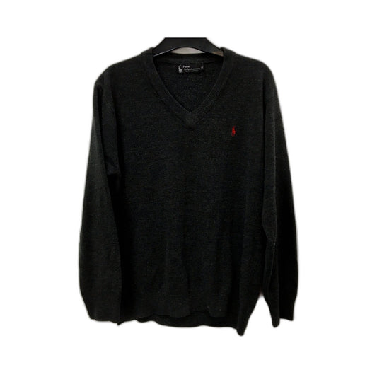 Polo Ralph Lauren Mens Cotton V-Neck Pullover Sweater in Black, Size XL