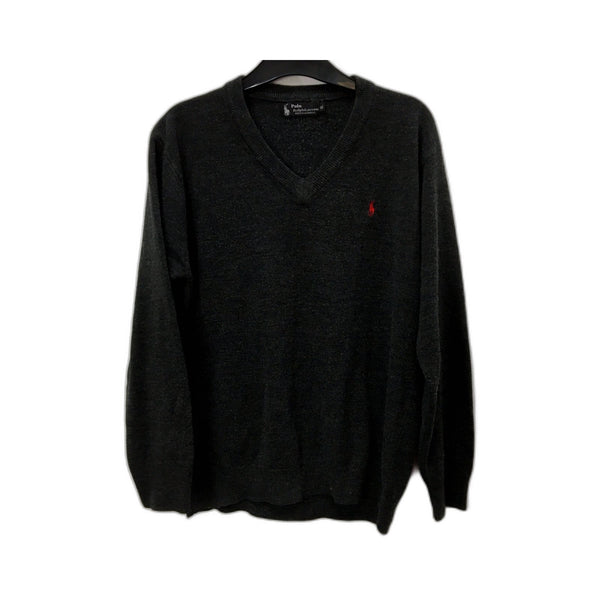 Polo Ralph Lauren Mens Cotton V-Neck Pullover Sweater in Black, Size XL