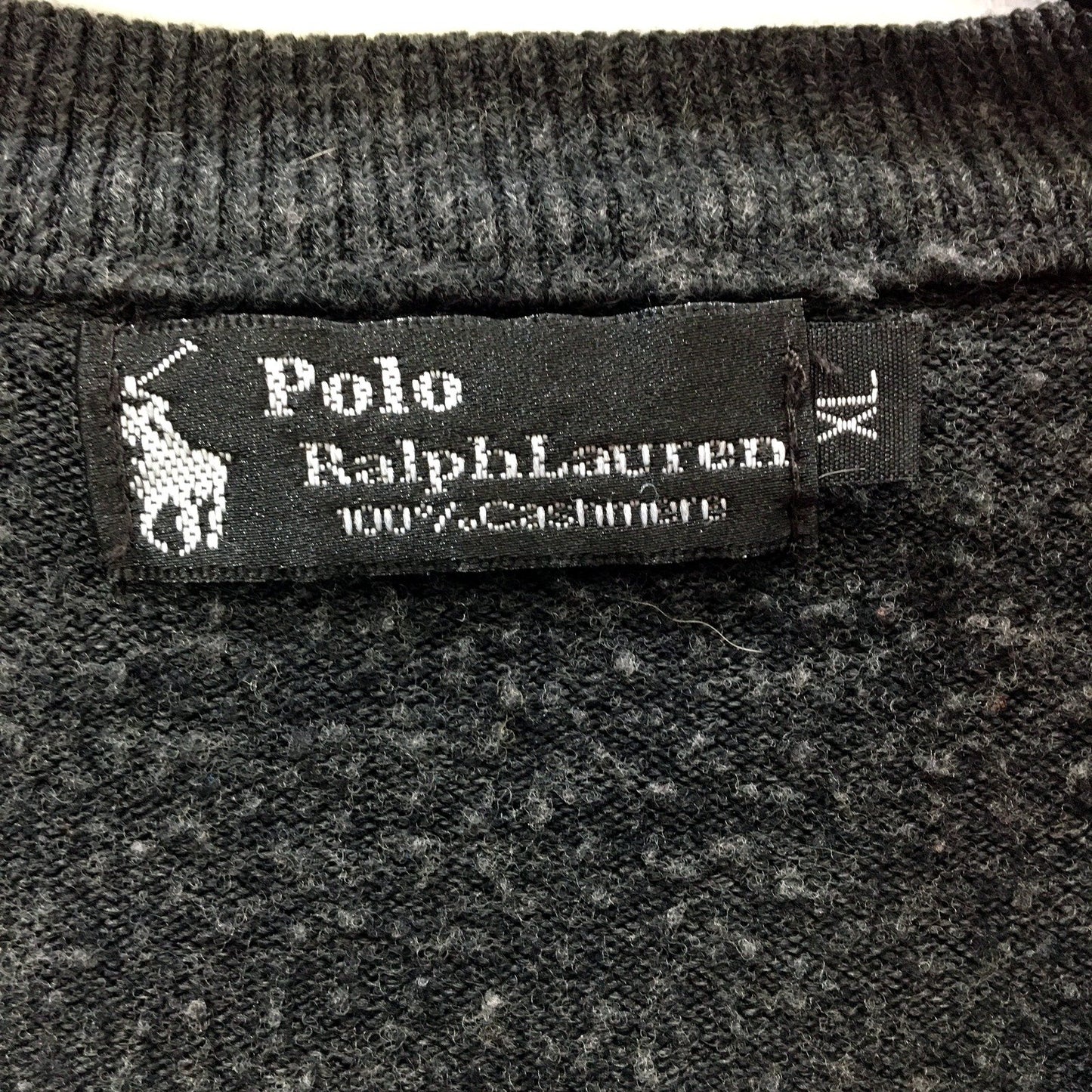 Polo Ralph Lauren Mens Cotton V-Neck Pullover Sweater in Black, Size XL
