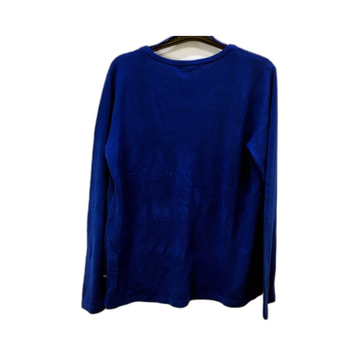 Nonib Womens Pullover Sweater Acrylic Comfortable Relaxed Fit Blue Size XL NEW