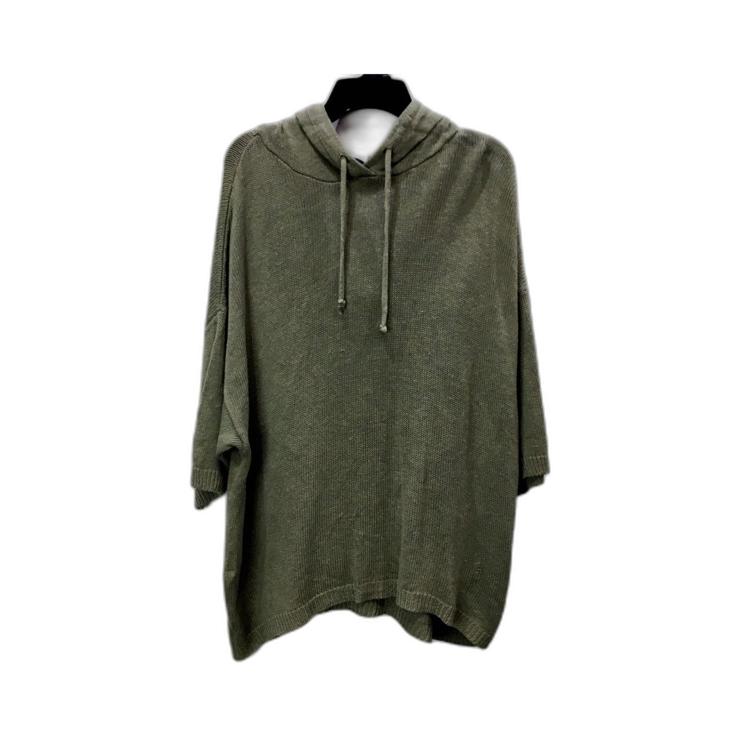 Zara Womens Olive Green Cowl Neck Cotton Pullover Sweater Size S