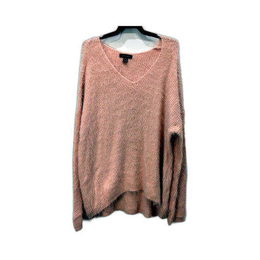 Atmosphere Womens Oversized Fuzzy Pullover Sweater Cozy Knit Pink Size 18