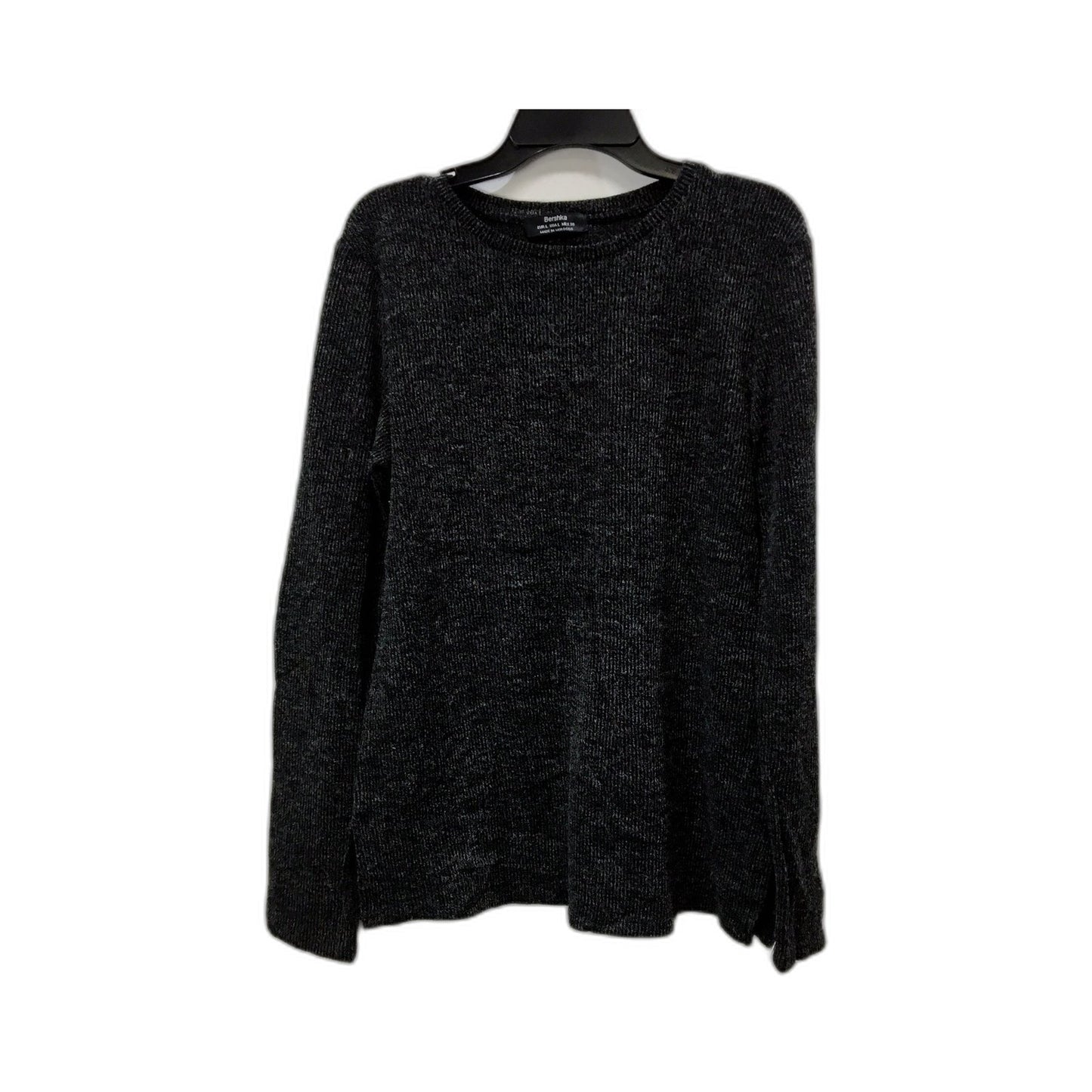 Bershka Womens Black Ribbed Knit Pullover Sweater Comfortable Size L Size EUR L