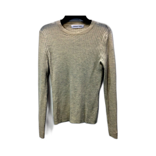 Assembly Label Womens Ribbed Knit Sweater in Cream for Size 6