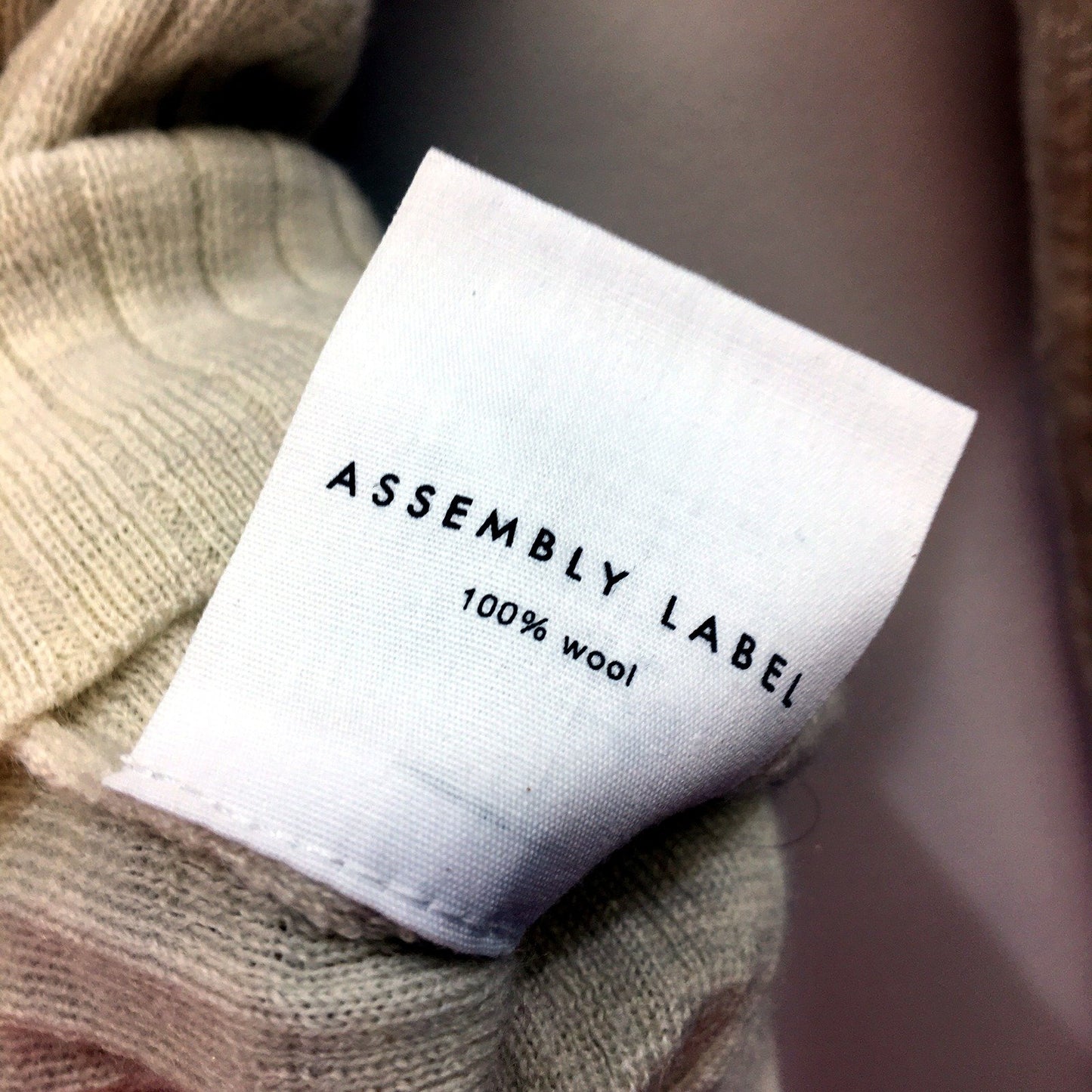 Assembly Label Womens Ribbed Knit Sweater in Cream for Size 6