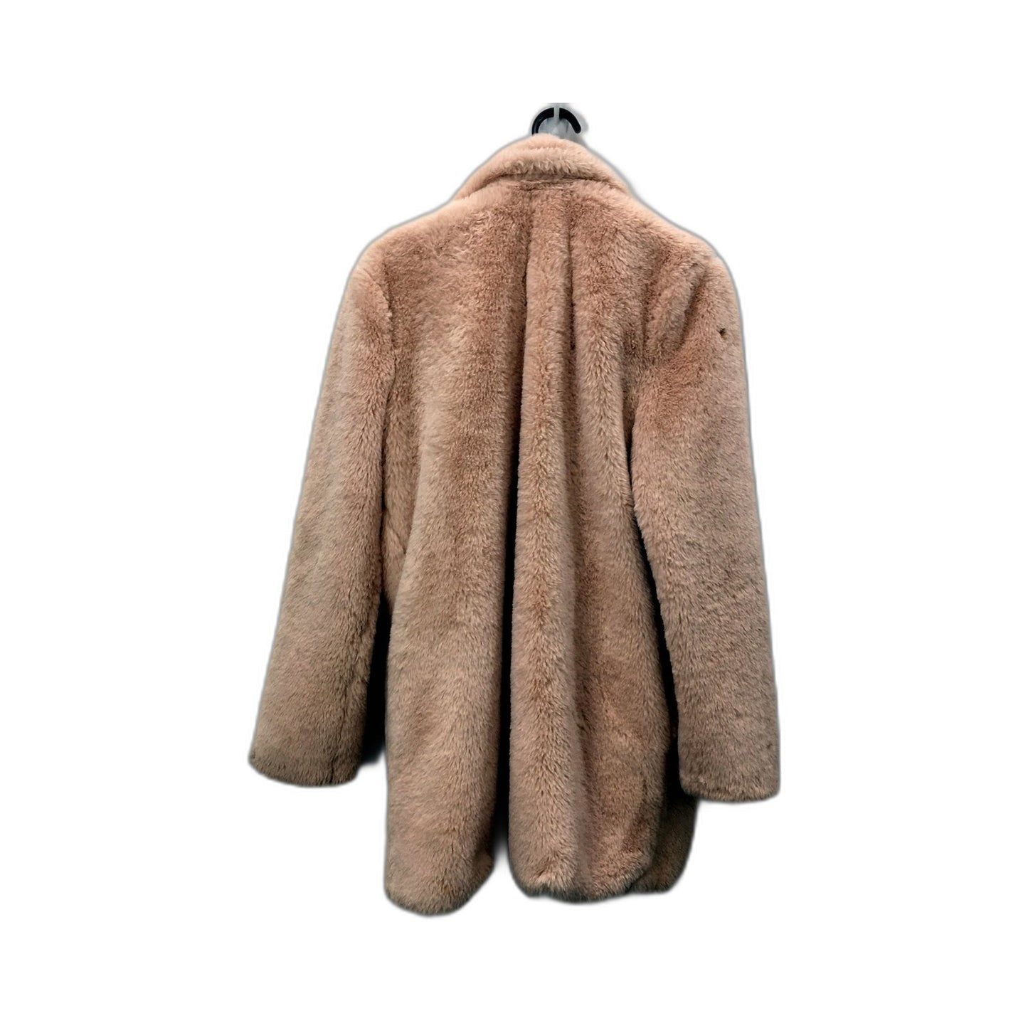 Dotti Womens Long Faux Fur Coat Cozy Stylish Winter Outerwear Pink Size 8