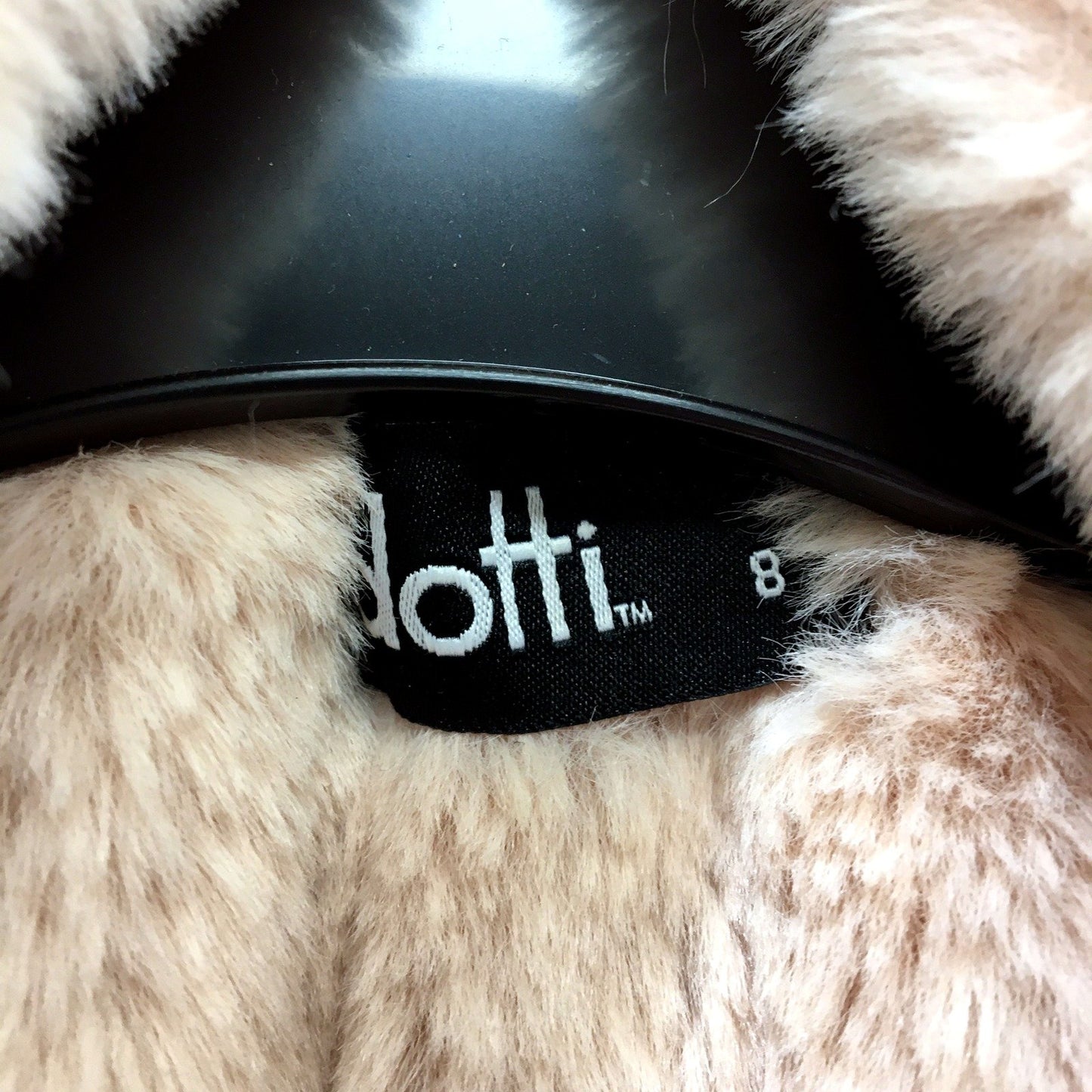 Dotti Womens Long Faux Fur Coat Cozy Stylish Winter Outerwear Pink Size 8