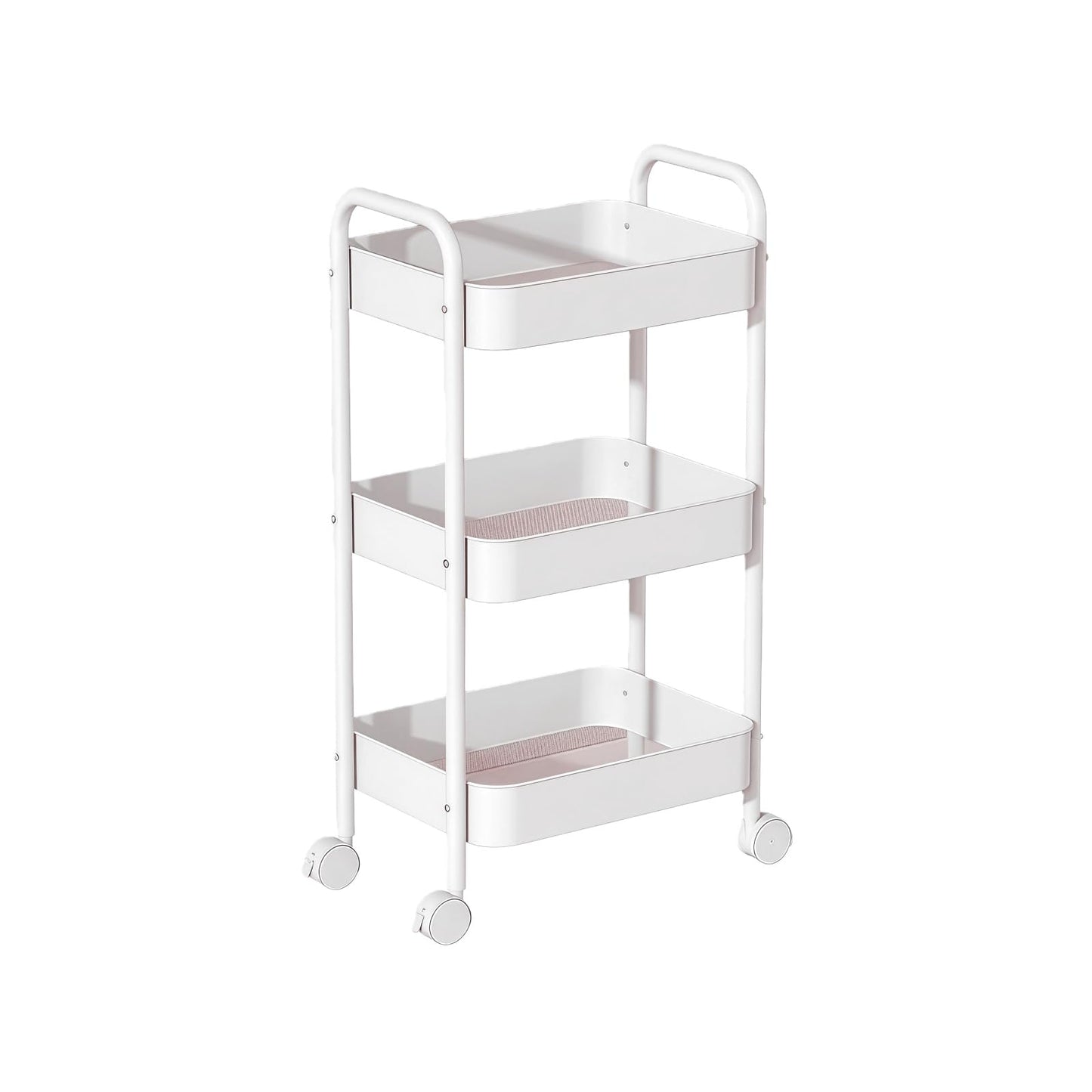 SYGELER 3-Tier Storage Carts Plastic Rolling Utility Cart with Handle DEMO
