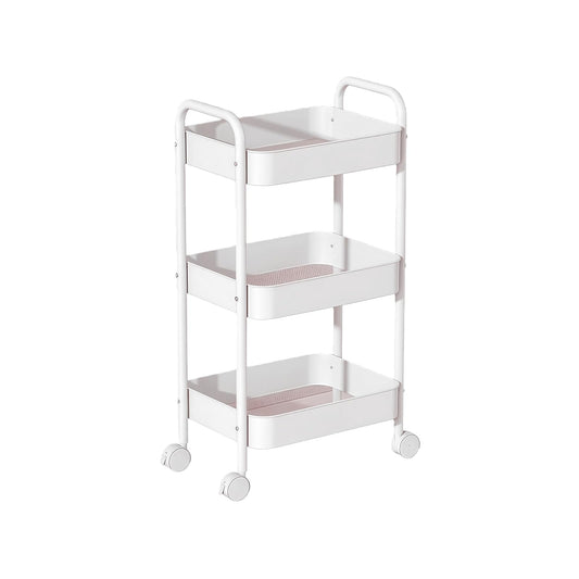 SYGELER 3-Tier Storage Carts Plastic Rolling Utility Cart with Handle DEMO
