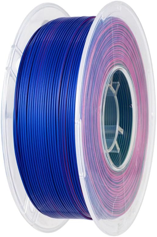CC3D Silk Tri-Color PLA Filament for 3D Printing Red Blue Green 1.75mm 1KG NEW